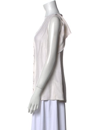 FRAME Silk V-Neck Blouse