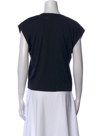 FRAME V-Neck Short Sleeve Crop Top