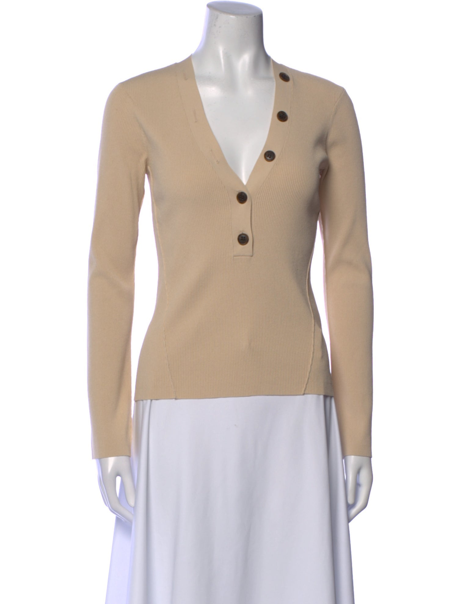 FRAME V-Neck Long Sleeve Polo