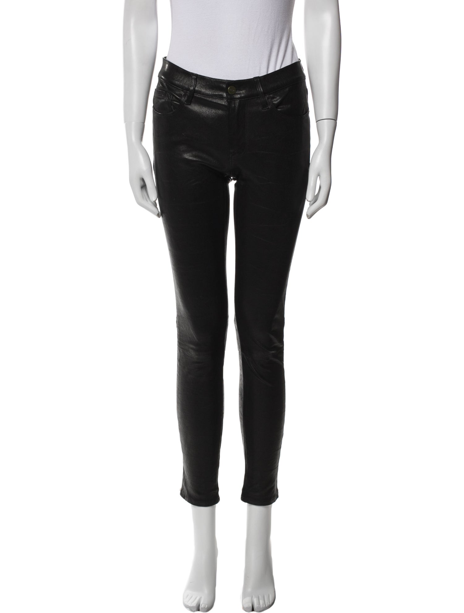 FRAME Lamb Leather Skinny Leg Pants