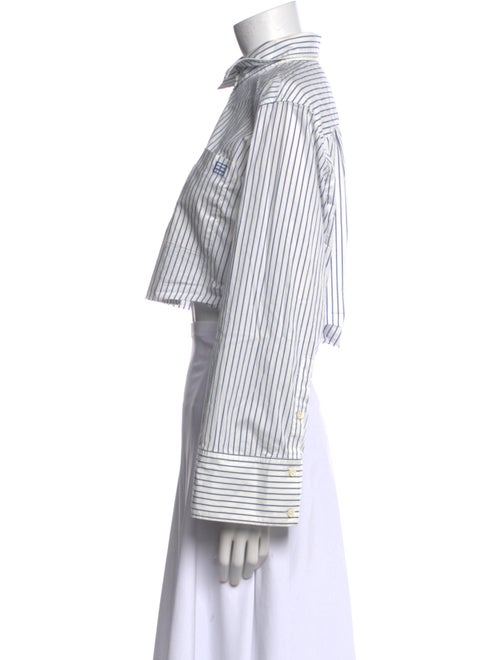 FRAME Striped Long Sleeve Crop Top