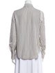 FRAME Silk Striped Button-Up Top
