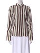 FRAME Silk Striped Button-Up Top
