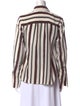 FRAME Silk Striped Button-Up Top