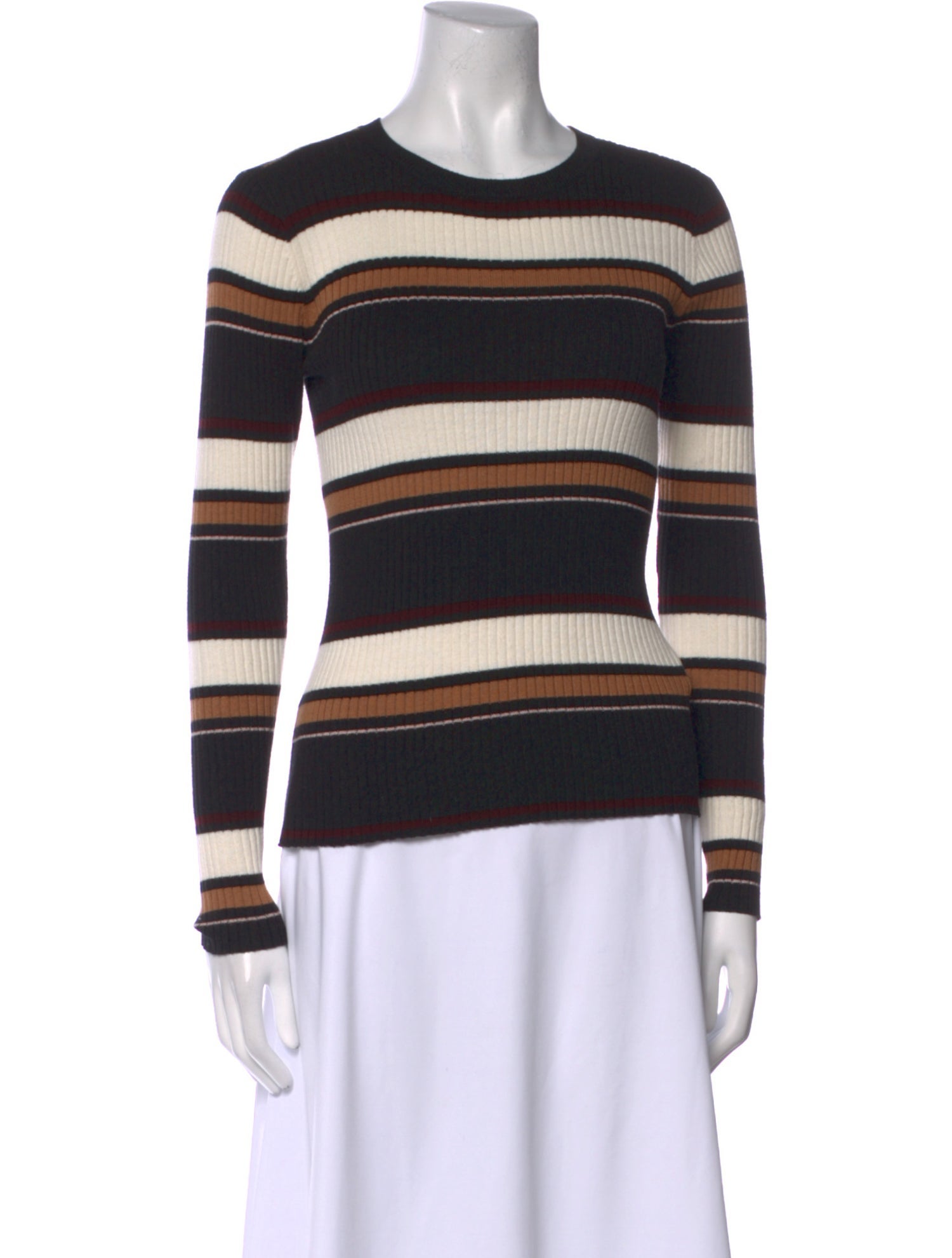 FRAME Striped Crew Neck Sweater