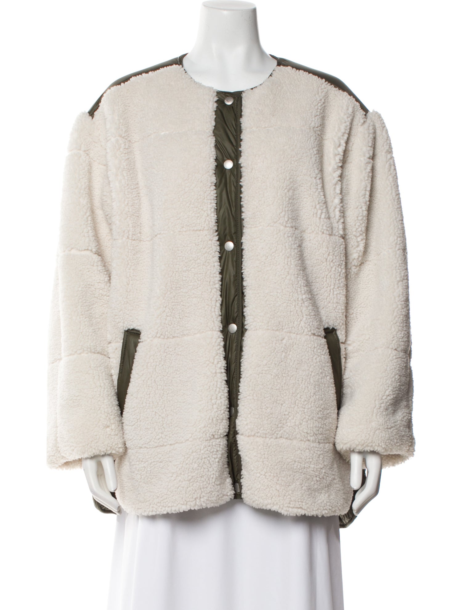 FRAME Faux Shearling Faux Fur Coat