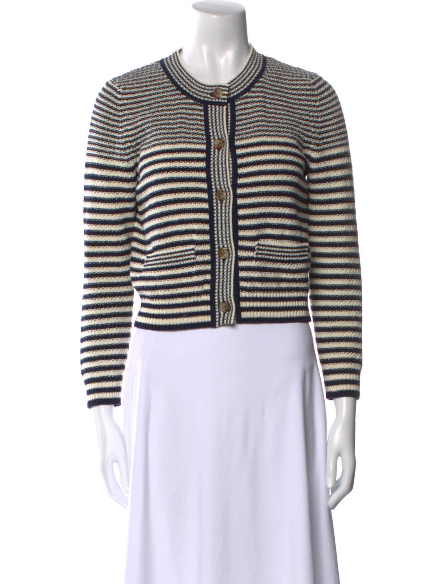 FRAME Striped Crew Neck Sweater