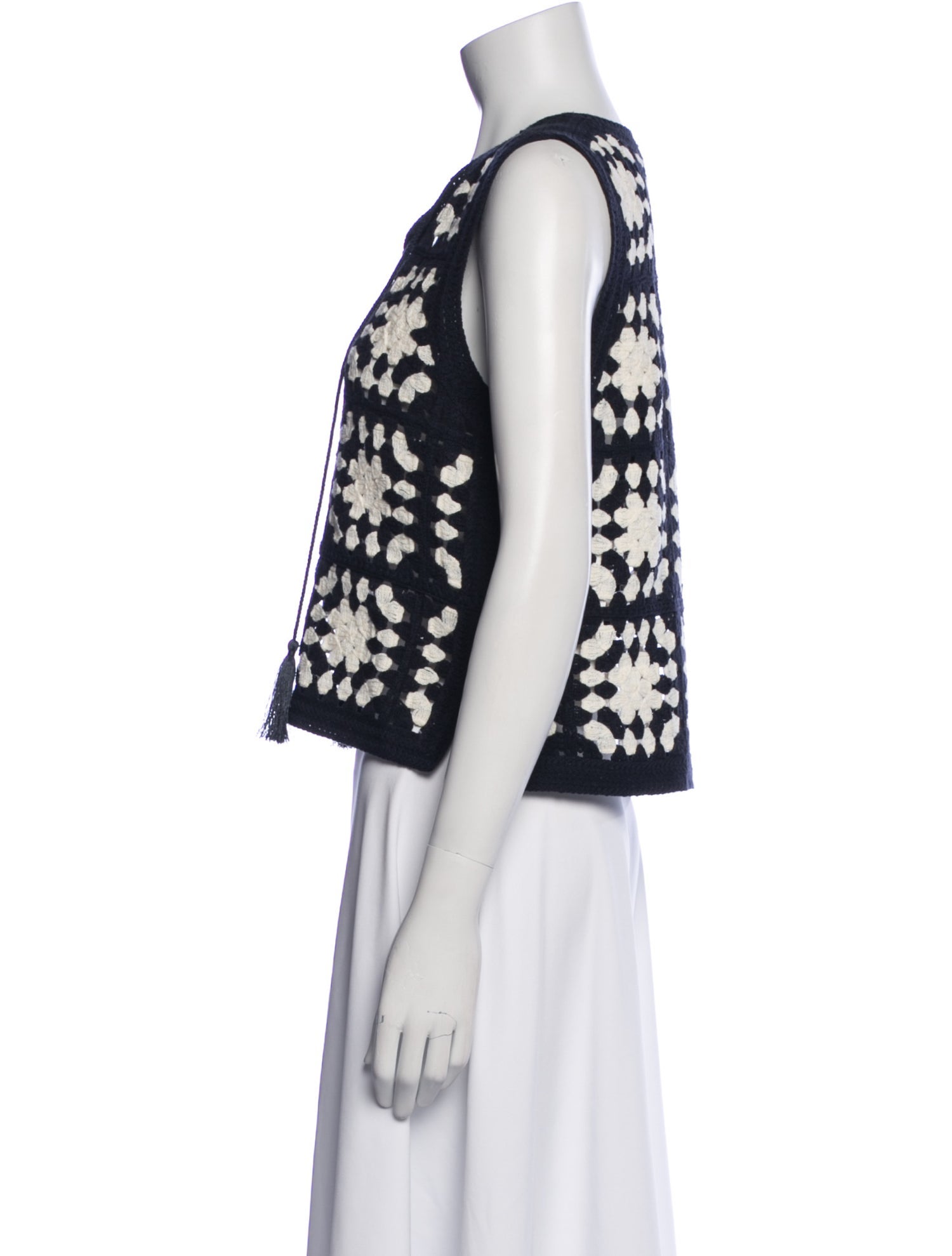 FRAME Printed V-Neck Crop Top