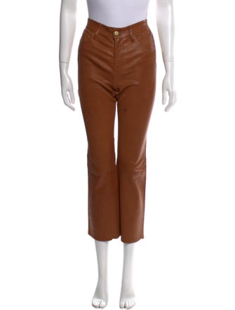 FRAME Lamb Leather Wide Leg Pants