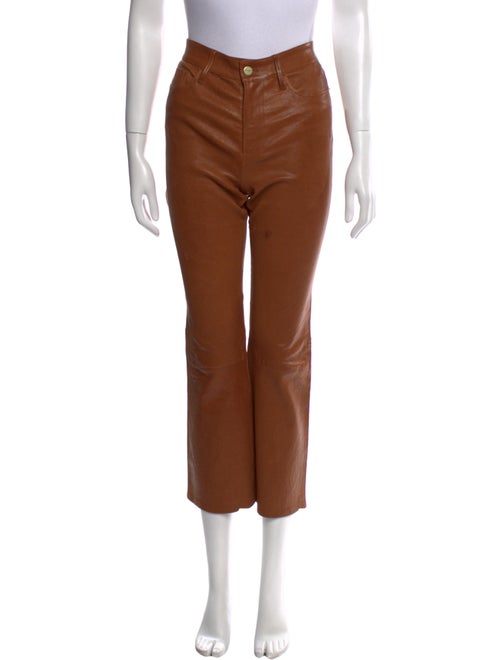 FRAME Lamb Leather Wide Leg Pants