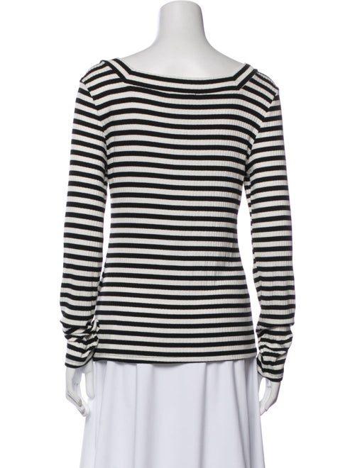 FRAME Striped Square Neckline Top