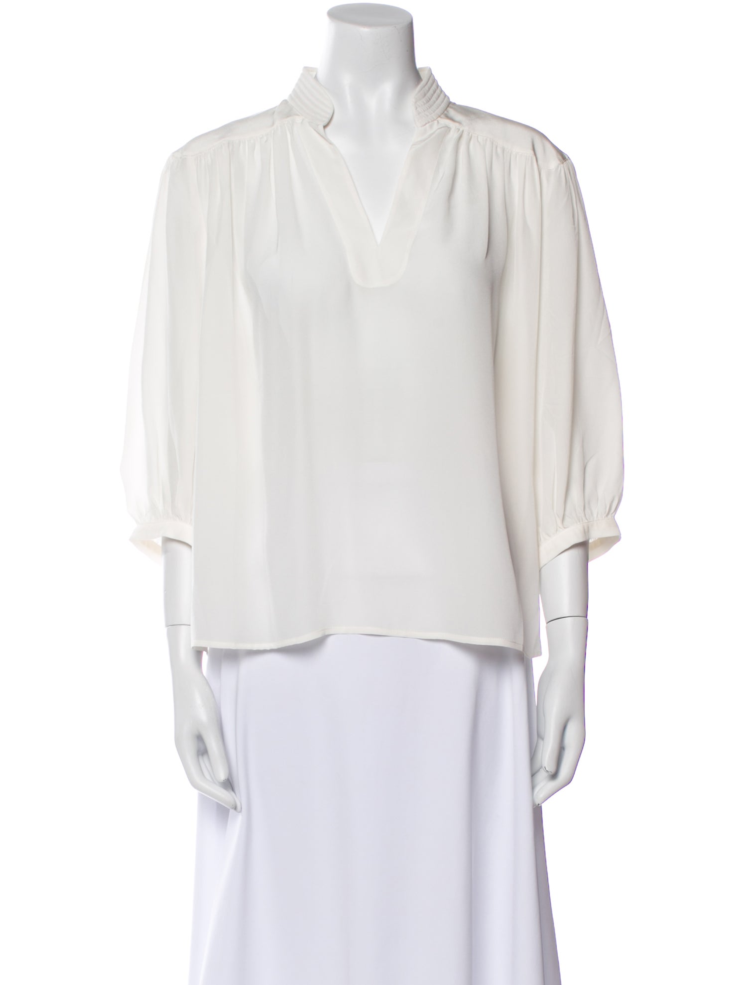 FRAME Silk V-Neck Blouse w/ Tags