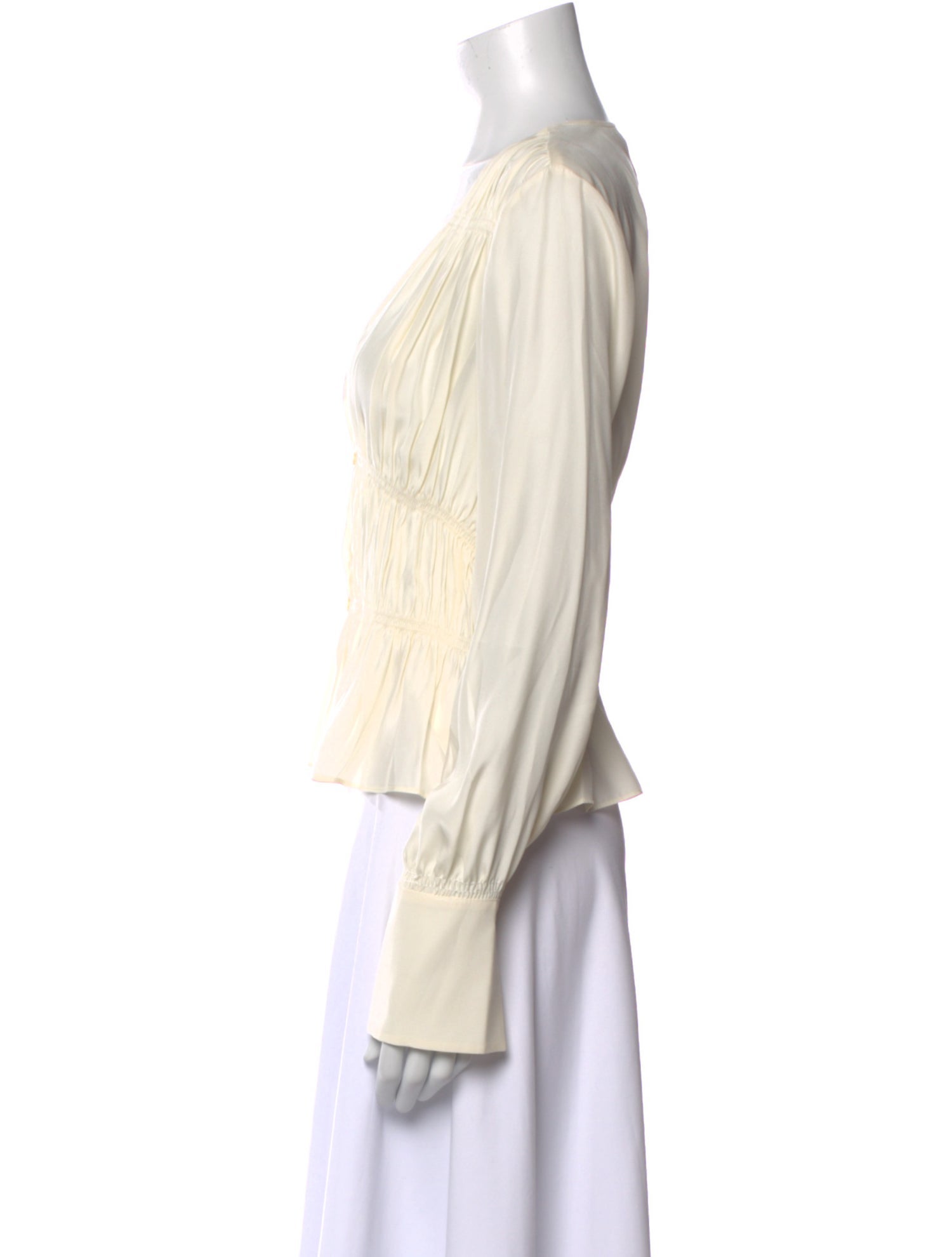 FRAME Silk V-Neck Blouse w/ Tags