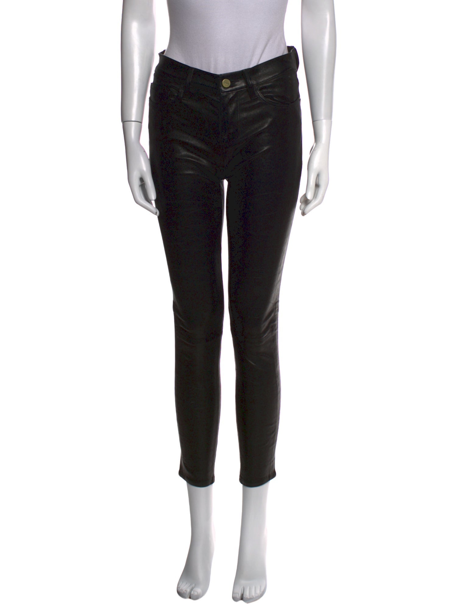 FRAME Lamb Leather Skinny Leg Pants