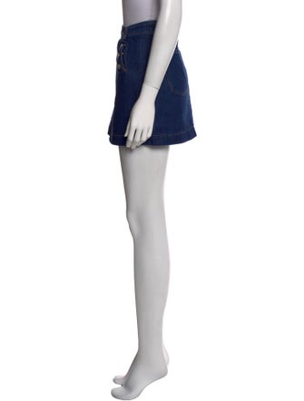 FRAME Distressed Accents Mini Skirt