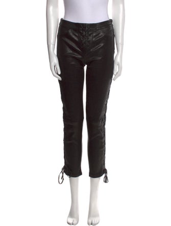 FRAME Lamb Leather Straight Leg Pants