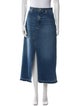 FRAME Raw-Edge Trim Midi Length Skirt