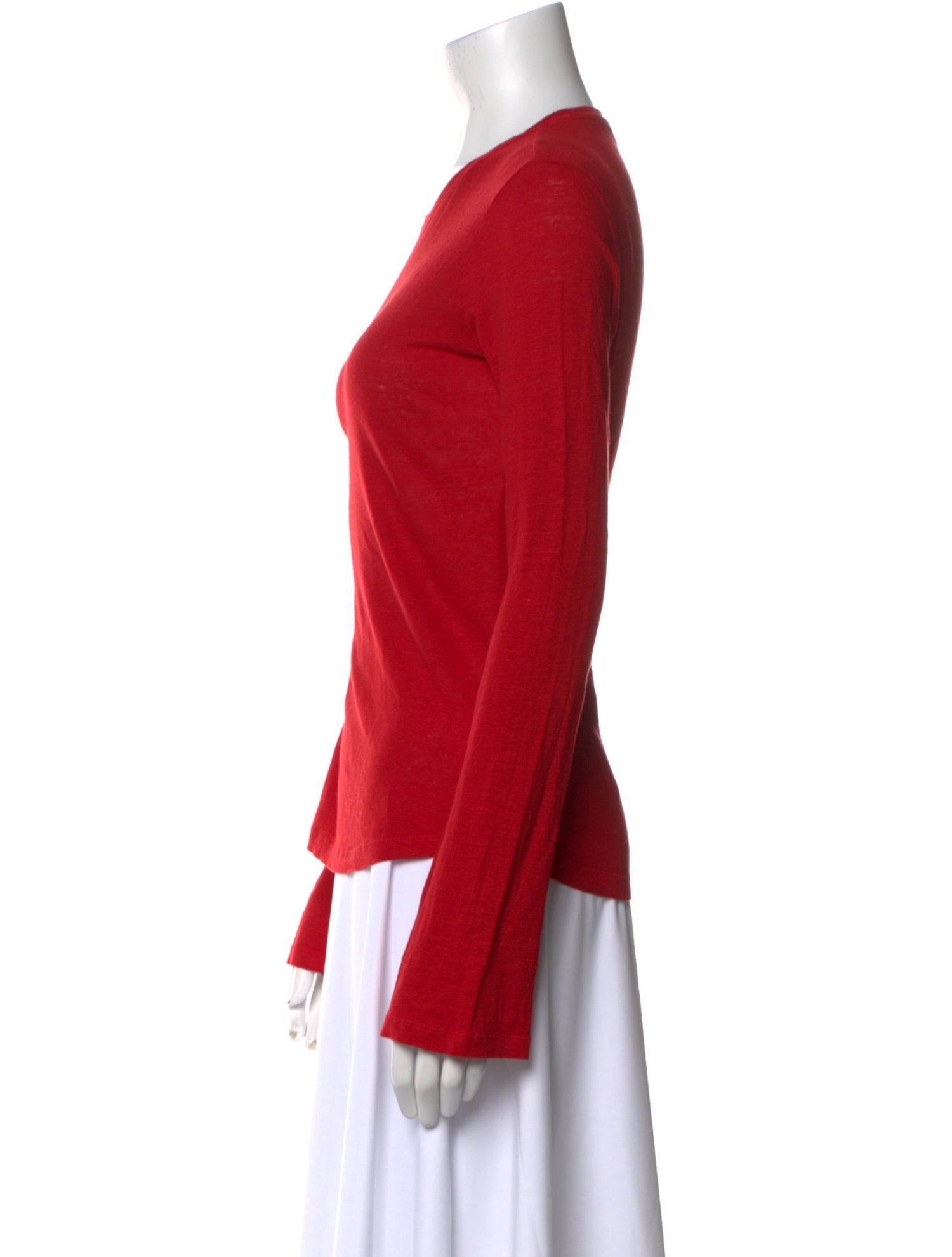 FRAME Linen Crew Neck Top