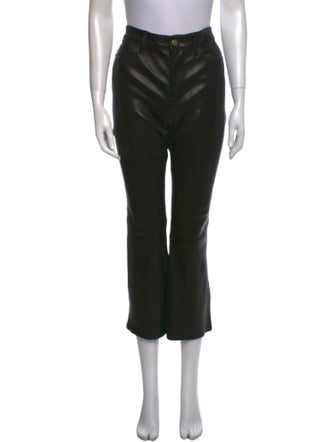 FRAME Lamb Leather Flared Pants