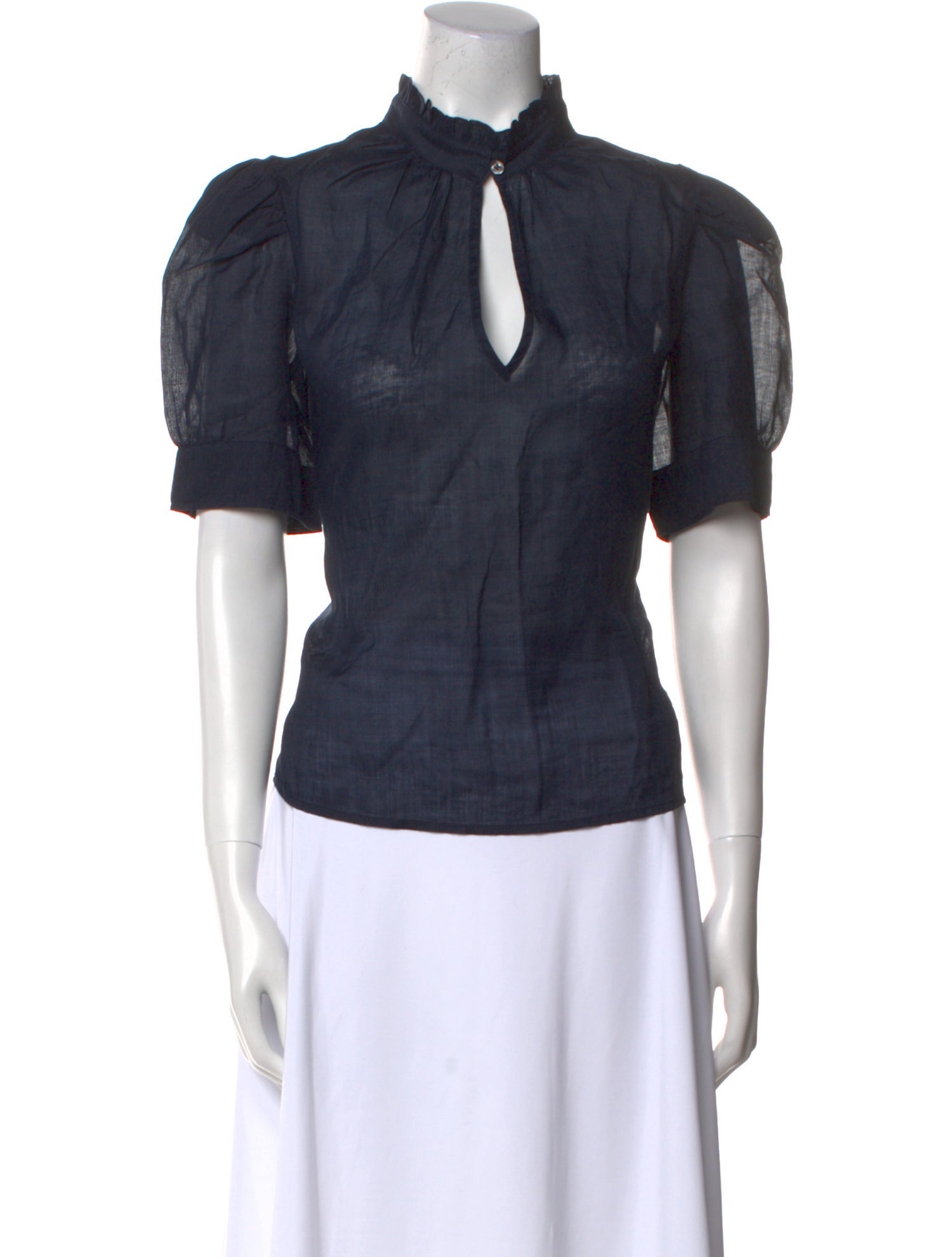 FRAME Mock Neck Short Sleeve Blouse w/ Tags