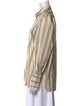 FRAME Silk Striped Button-Up Top