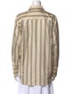 FRAME Silk Striped Button-Up Top