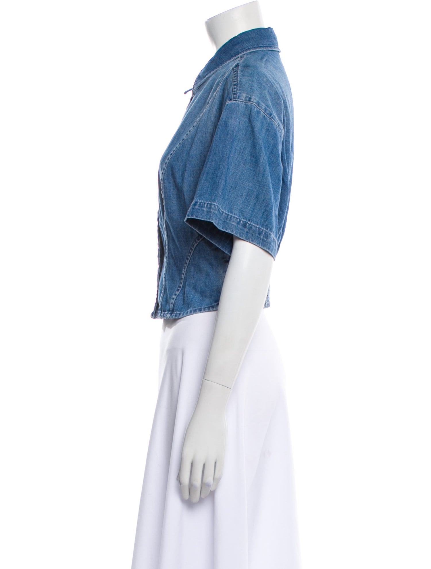 FRAME Short Sleeve Crop Top