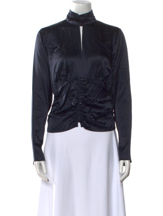 FRAME Silk Turtleneck Sweatshirt