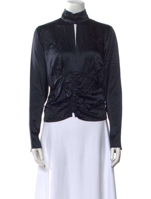 FRAME Silk Turtleneck Sweatshirt