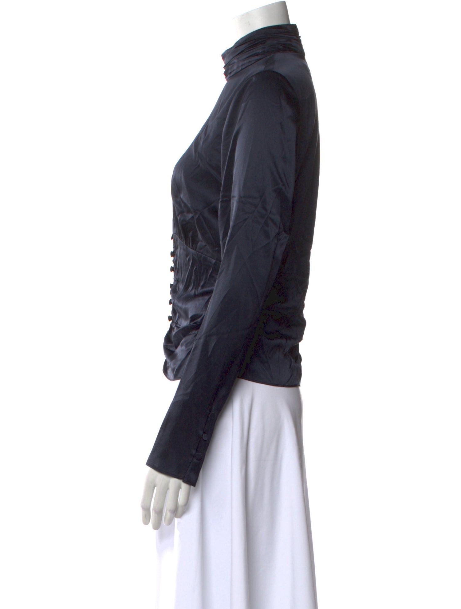 FRAME Silk Turtleneck Sweatshirt