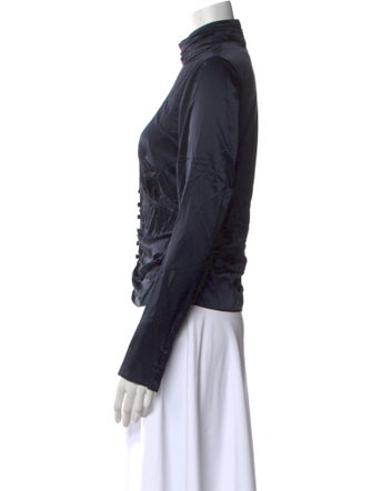 FRAME Silk Turtleneck Sweatshirt