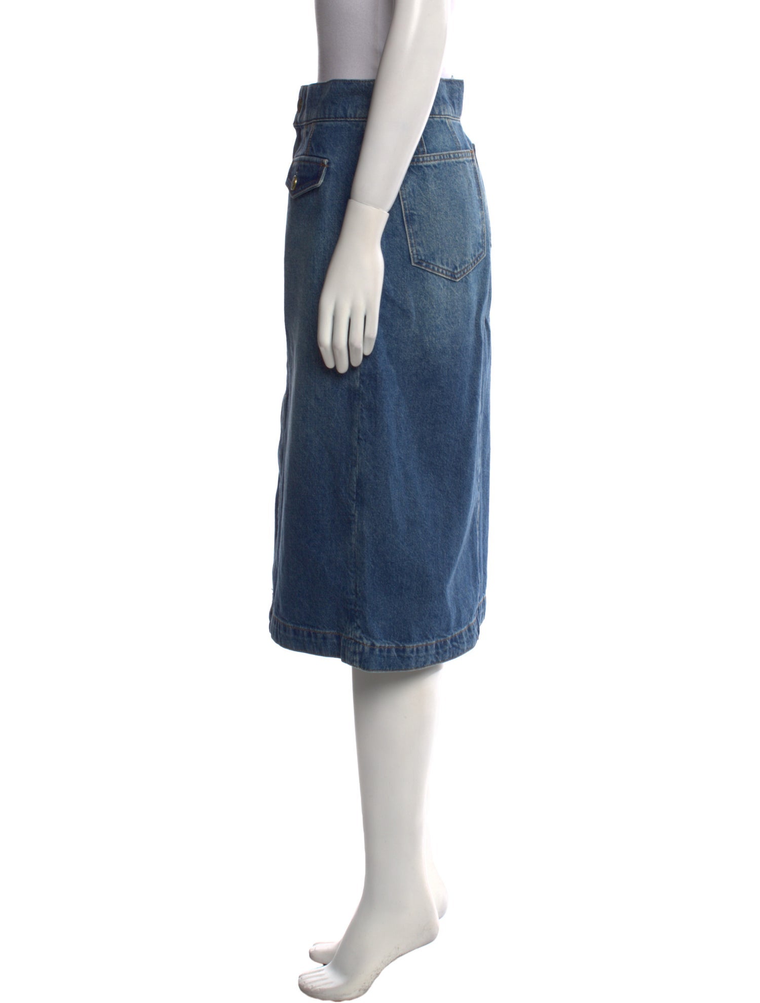 FRAME Distressed Accents Knee-Length Skirt w/ Tags