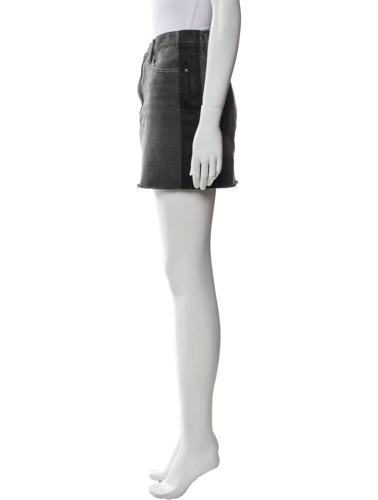 FRAME Distressed Accents Mini Skirt