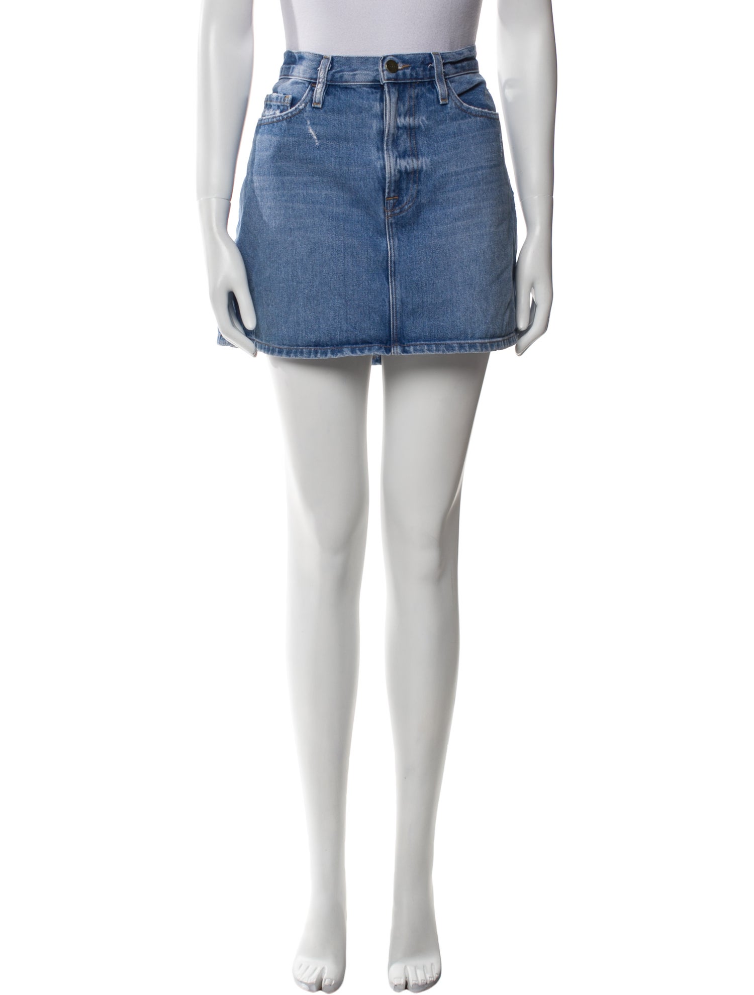 FRAME Distressed Accents Mini Skirt