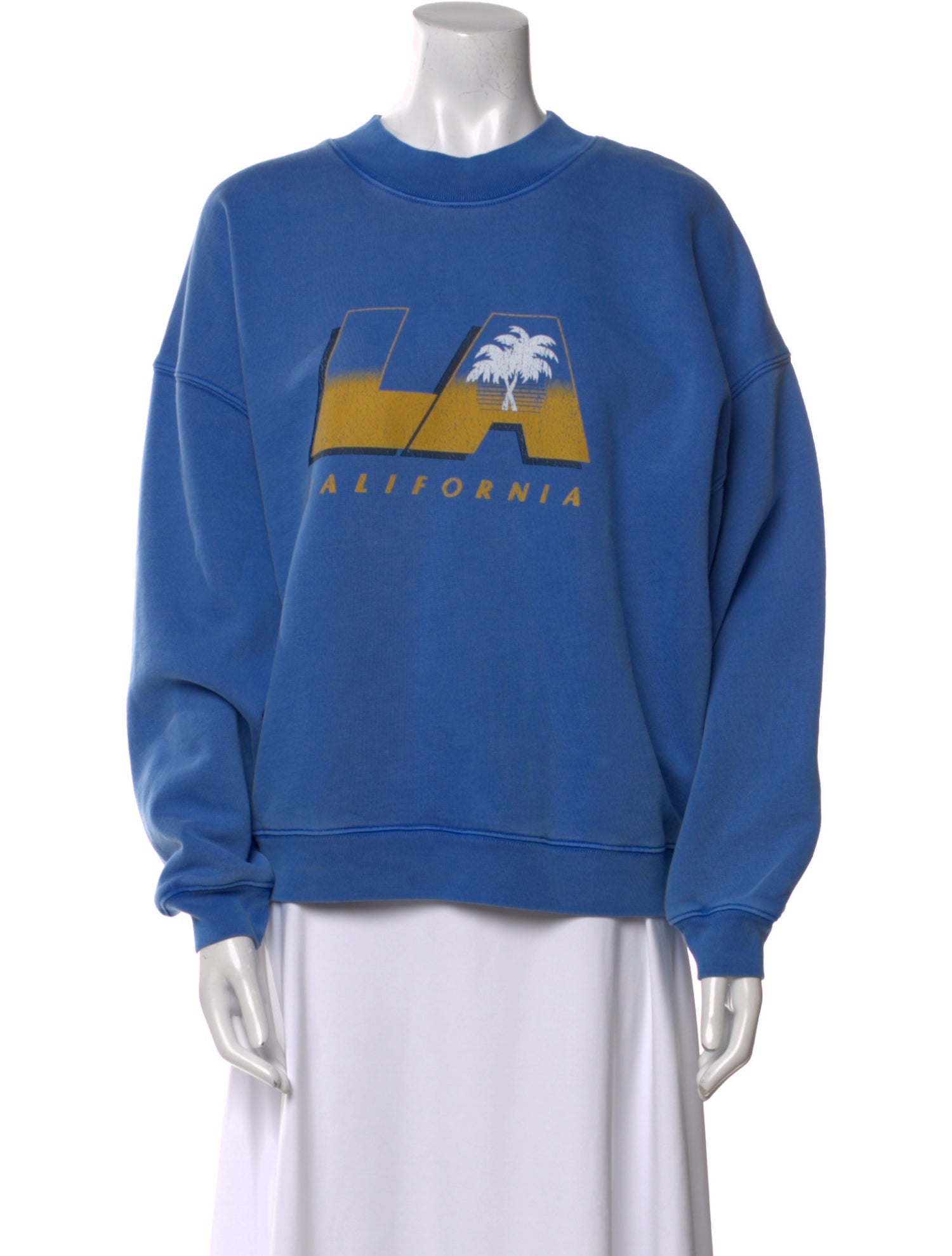 FRAME Graphic Print Crew Neck Sweatshirt