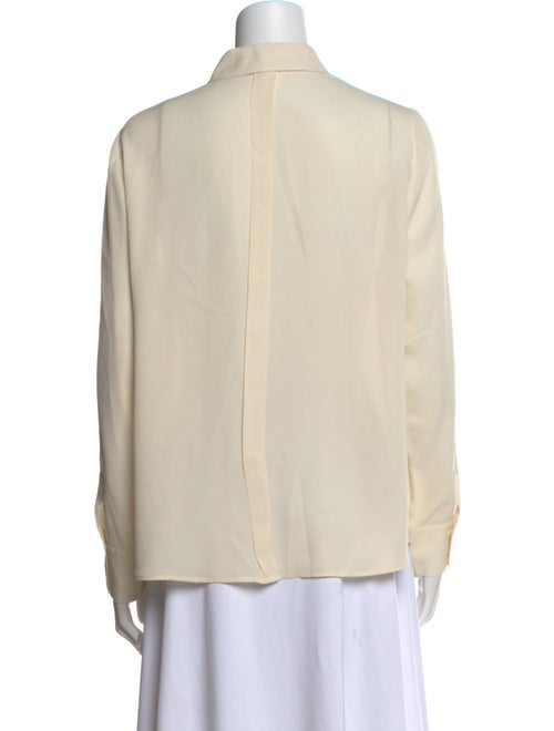 FRAME Silk Long Sleeve Button-Up Top