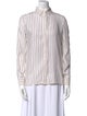 FRAME Silk Striped Button-Up Top