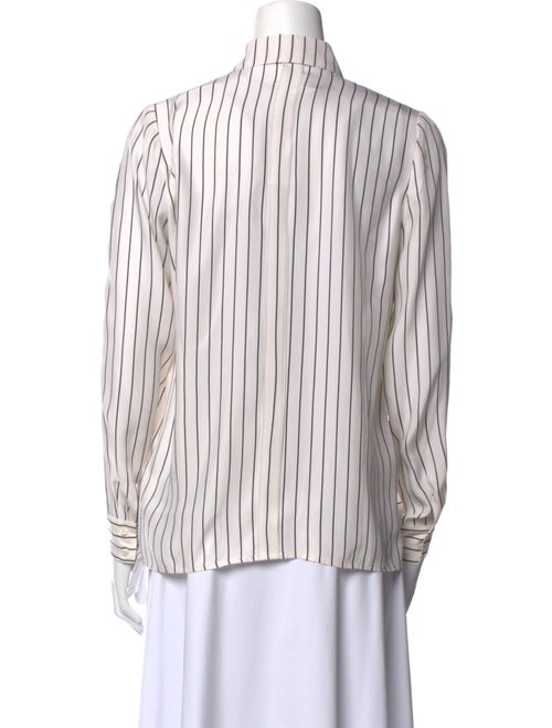 FRAME Silk Striped Button-Up Top