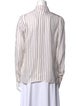 FRAME Silk Striped Button-Up Top