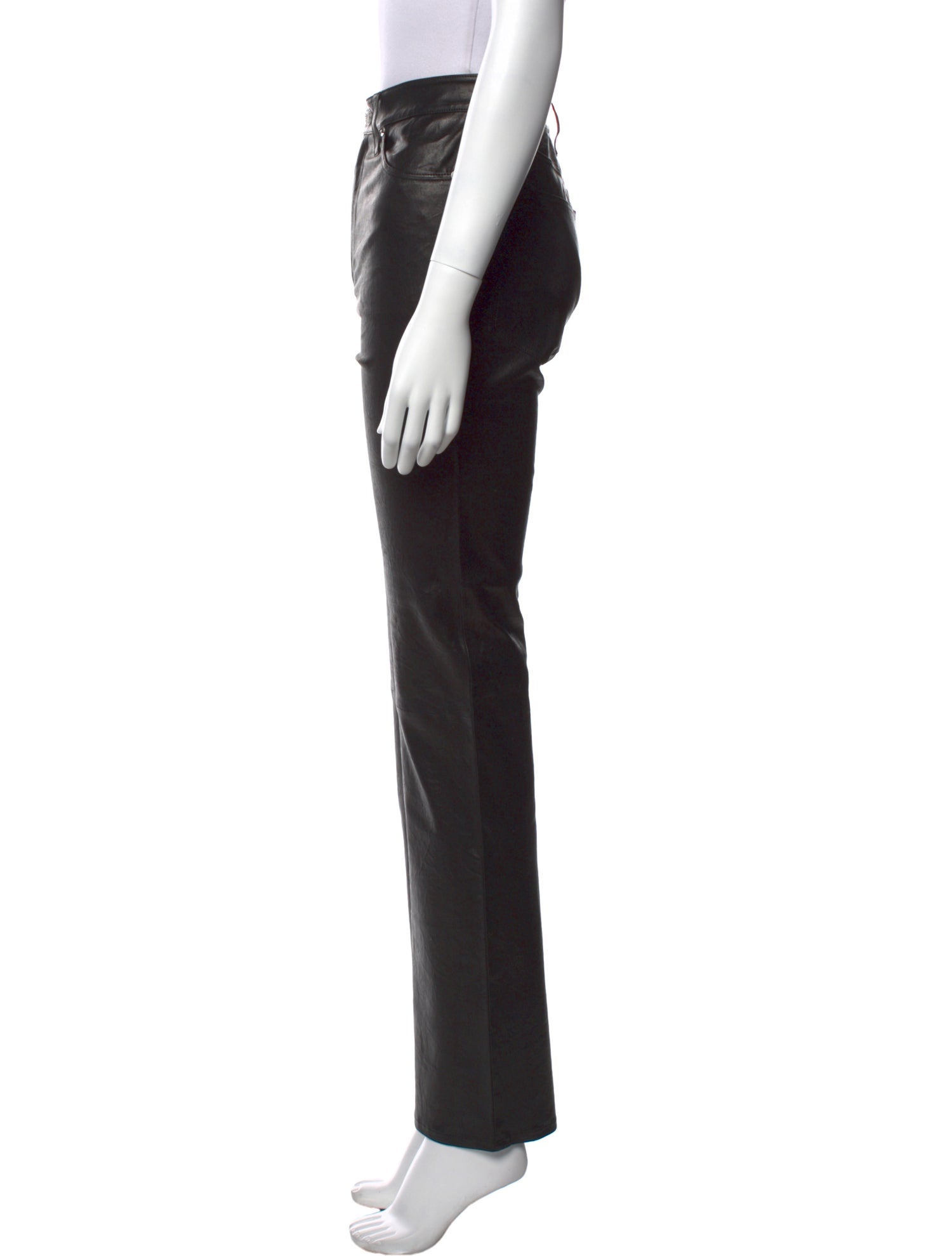 FRAME Lamb Leather Straight Leg Pants