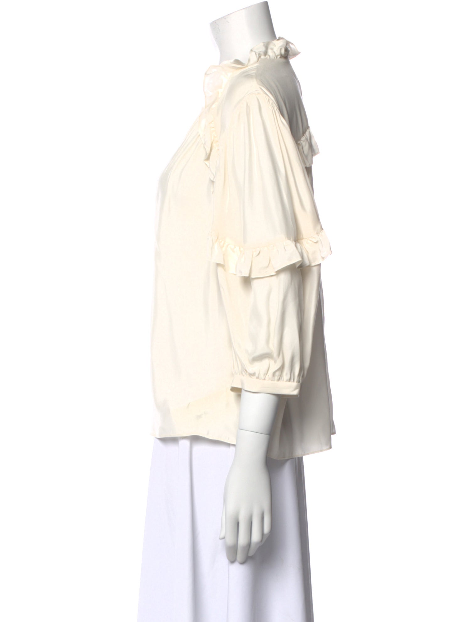 FRAME Silk V-Neck Blouse w/ Tags