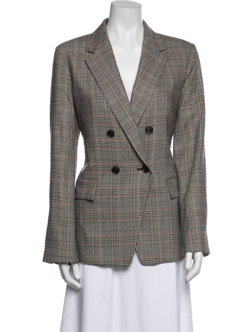 FRAME Wool Plaid Print Blazer