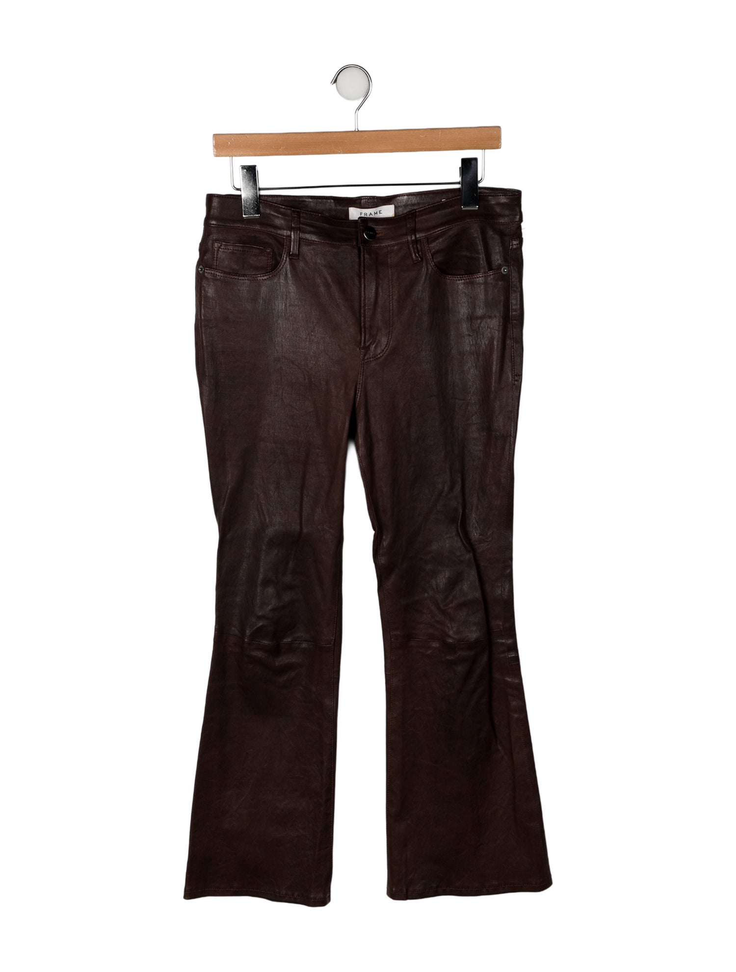 FRAME Lamb Leather Wide Leg Pants
