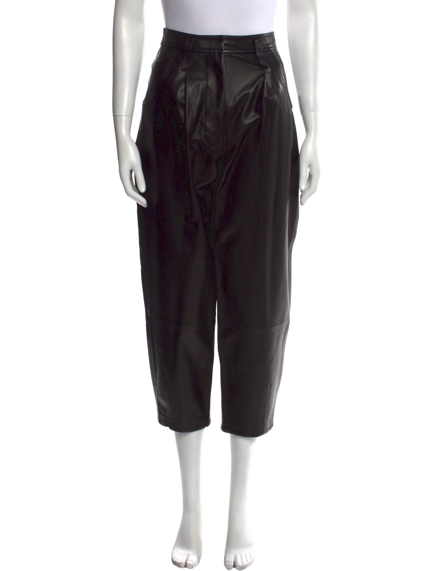 FRAME Lamb Leather Straight Leg Pants