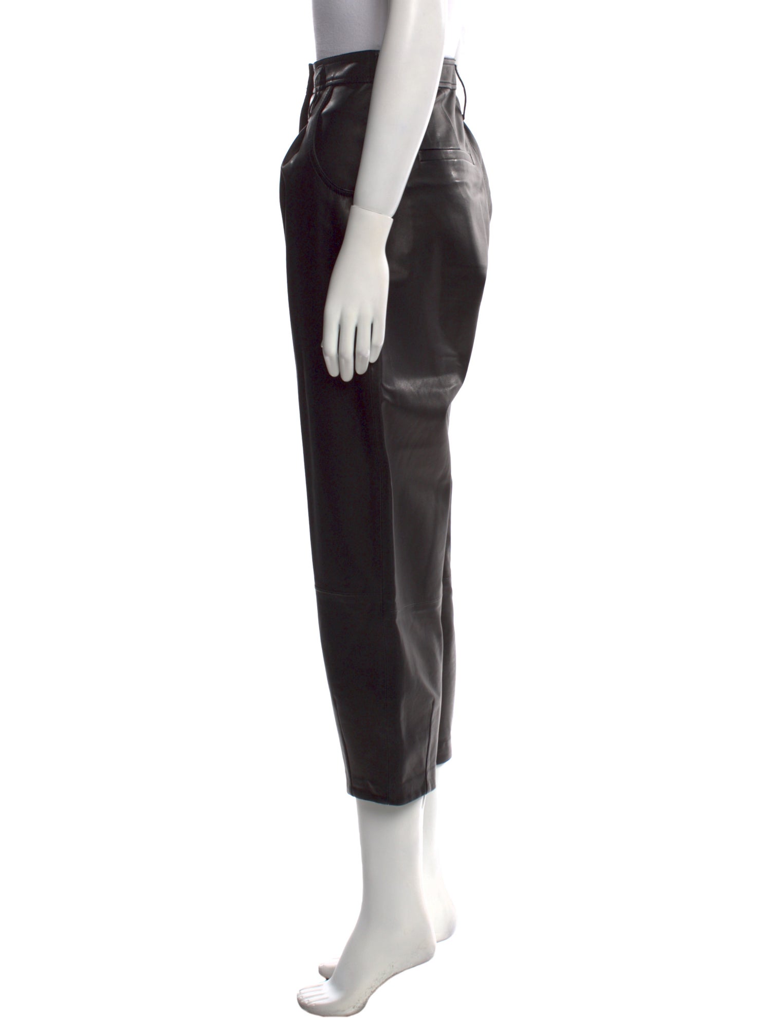 FRAME Lamb Leather Straight Leg Pants