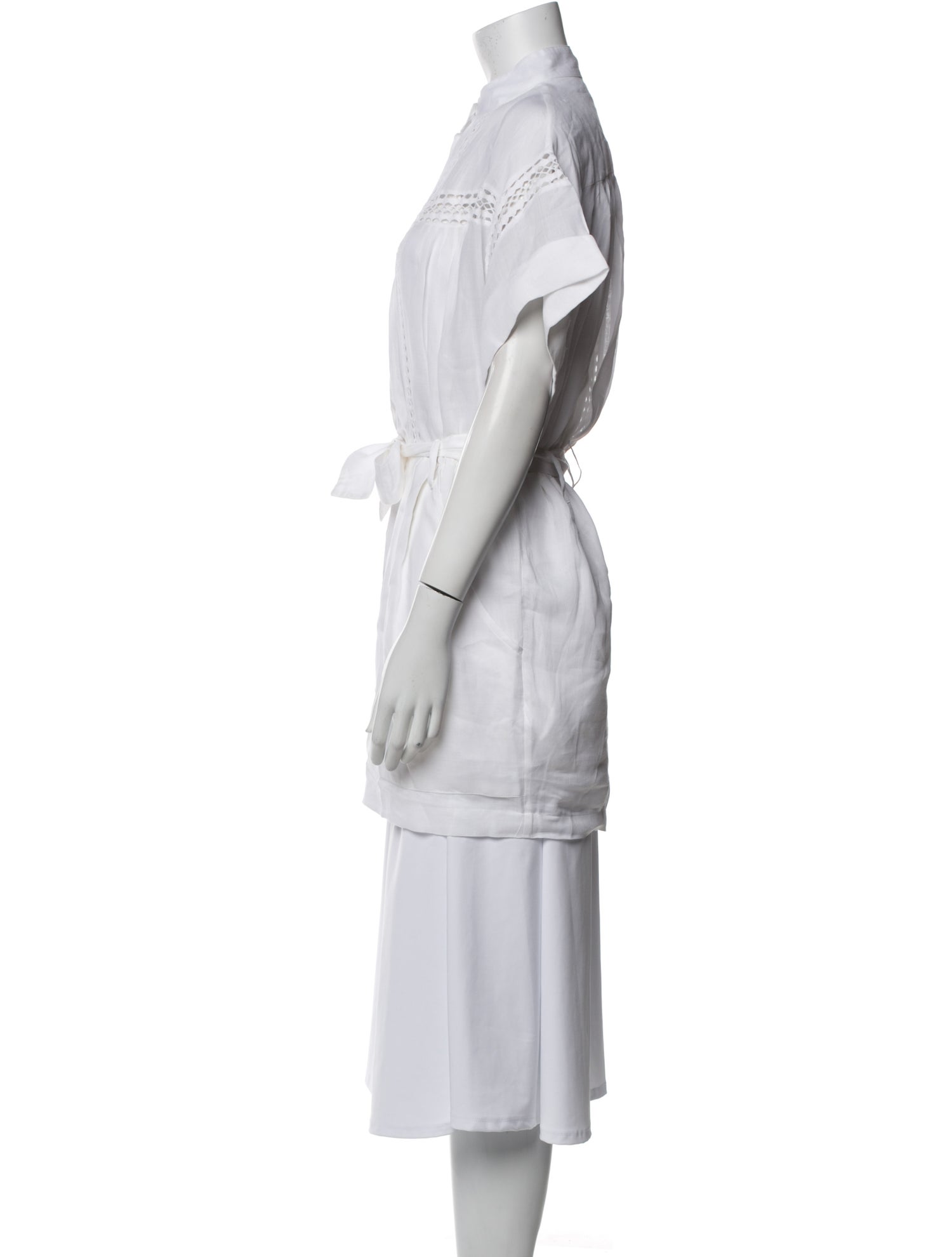 FRAME Mock Neck Short Sleeve Tunic