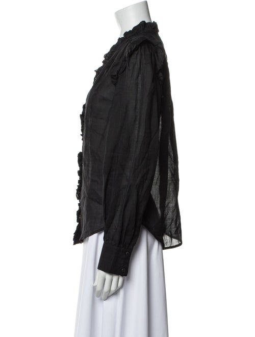 FRAME V-Neck Long Sleeve Blouse