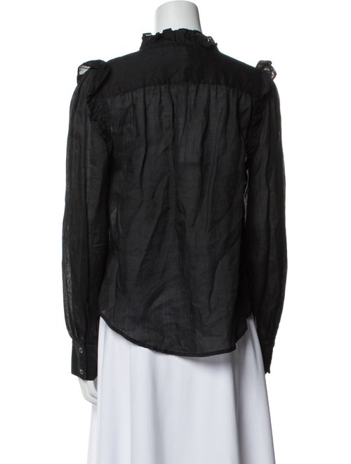 FRAME V-Neck Long Sleeve Blouse