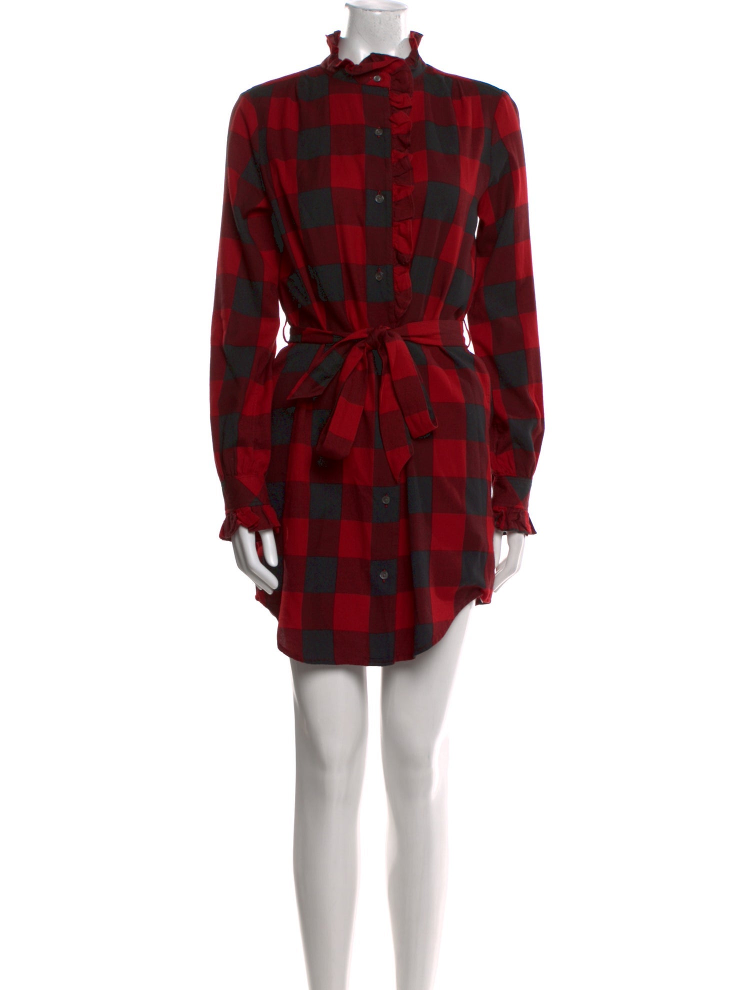FRAME Plaid Print Mini Dress