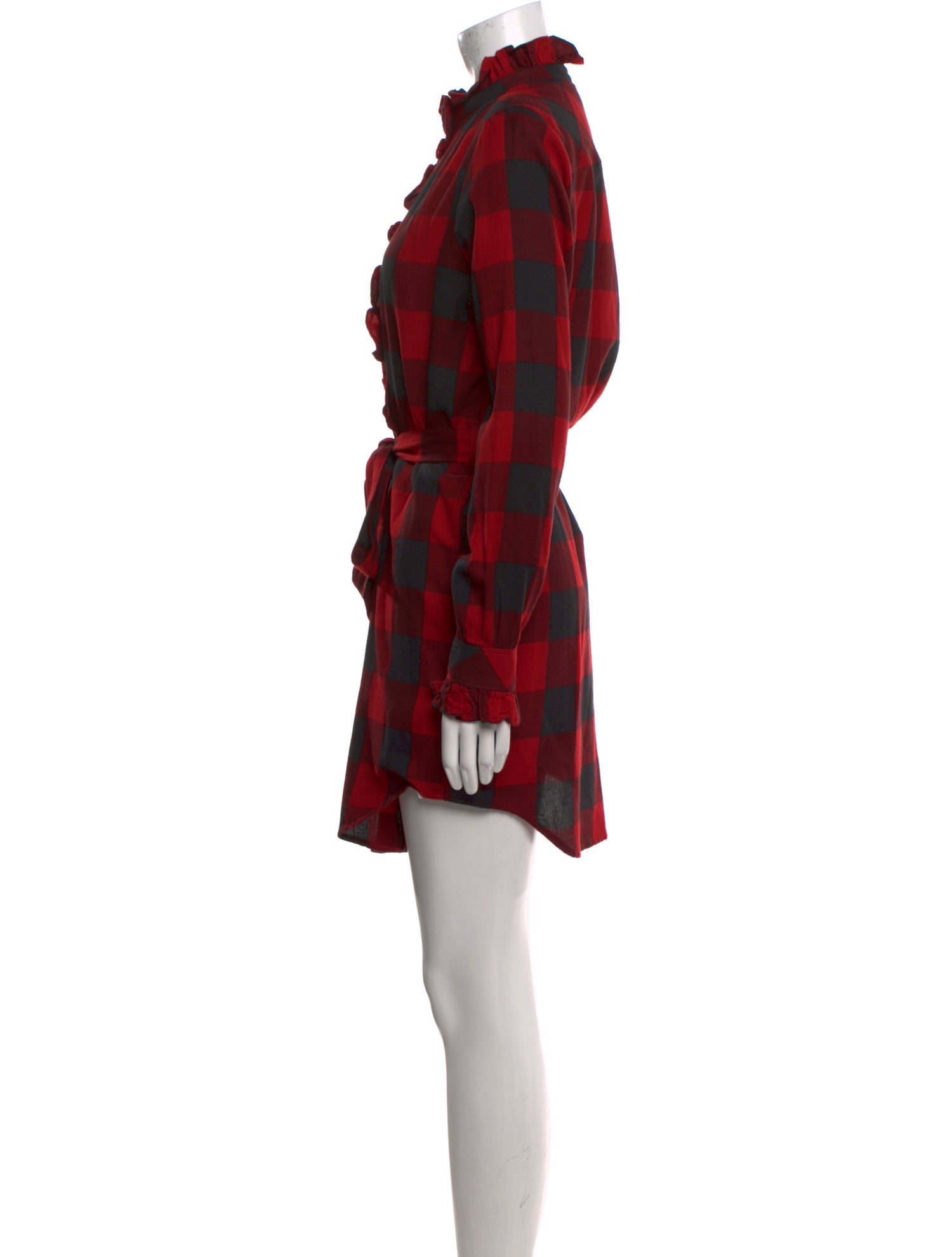FRAME Plaid Print Mini Dress